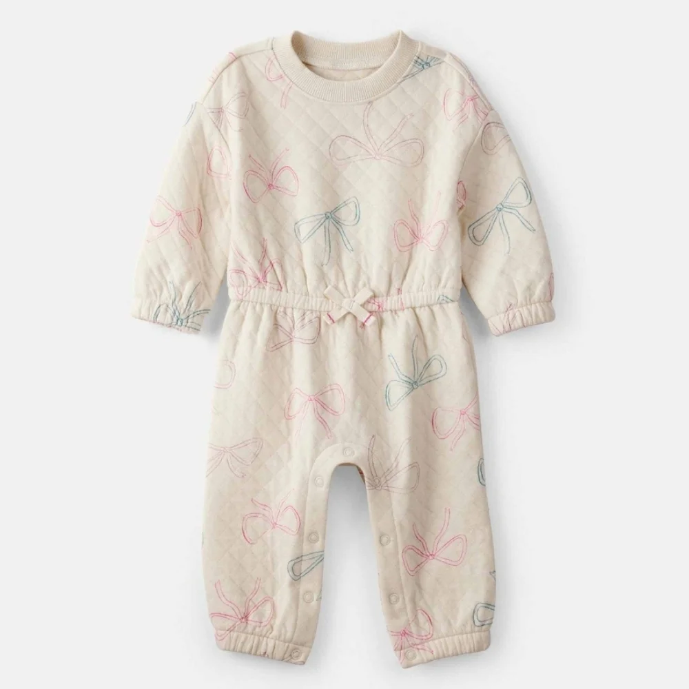 Carter's Bow Print Jumpsuit